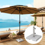 Outsunny Pied de parasol en granit - 21 kg - Support de parasol carré - Poids de parasol - Support pour parasol de 32/38/48 mm d