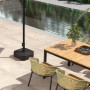 Outsunny Pied de parasol carré à remplir jusqu'à 25 kg, poids de parasol, support pour parasol de 38/48 mm de diamètre, pour bal