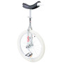 QU-AX MONOCICLO ONLYONE 20" LLANTA CROMADA CUBIERTA BLANCA COLOR PLATA