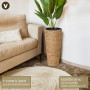 VIVANNO Bac à Fleurs Individuel en Jacinthe d'eau Classic Round 60 cm, Naturel