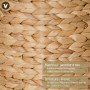 VIVANNO Bac à Fleurs Individuel en Jacinthe d'eau Classic Round 60 cm, Naturel