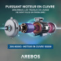Arebos Treuil Palan électrique | 200/400 kg | 1000W | Treuil Palan à Chaine à Levier | Treuil palan à Ascenseur levage pour avec