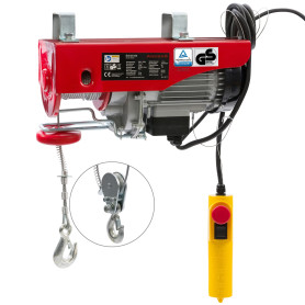 Arebos Treuil Palan électrique | 300/600 kg | 1000W | Treuil Palan à Chaine à Levier | Treuil palan à Ascenseur levage pour avec