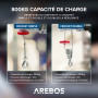Arebos Treuil Palan électrique | 400/800 kg | 1300W | Treuil Palan à Chaine à Levier | Treuil palan à Ascenseur levage pour avec