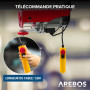 Arebos Treuil Palan électrique | 400/800 kg | 1300W | Treuil Palan à Chaine à Levier | Treuil palan à Ascenseur levage pour avec