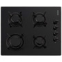 Arebos Table de cuisson à gaz 4 feux | Cuisinière à gaz vitrocéramique 60 cm avec protection automatique des flammes | Gaz natur