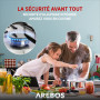 Arebos Table de cuisson à gaz 4 feux | 58 cm Cuisinière à gaz en acier inoxydable avec protection automatique contre les flammes