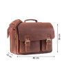 ALMADIH sac en cuir vachette SAM Cartable XL bandoulière Marron serviette porté épaule Messenger sacoche Travail business ordina
