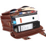 ALMADIH sac en cuir vachette SAM Cartable XL bandoulière Marron serviette porté épaule Messenger sacoche Travail business ordina