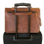 ALMADIH sac en cuir vachette SAM Cartable XL bandoulière Marron serviette porté épaule Messenger sacoche Travail business ordina