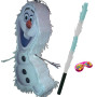 Piñata bonhomme de neige avec bâton et masque