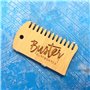 Buster Surfboards Sticky Bumps Kit de cire pour planche de surf avec manche en bambou et peigne de surf Température chaude 17 °C