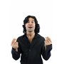 WIG ME UP - Perruque Noire Hommes Femmes Unisexe Gigolo 70s Pop Star Chanteur Danseur Playboy 3750
