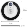 ADE Pèse-personne numérique en verre | résultats très précis | éclairage LED bleu stylé | écran LED | corps rond sans coins ni b