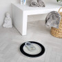 ADE Pèse-personne numérique en verre | résultats très précis | éclairage LED bleu stylé | écran LED | corps rond sans coins ni b