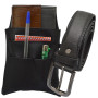 flevado Ceinture en cuir de serveur avec colt, étui pour la restauration - Longueur de la ceinture et sac au choix (105 cm)