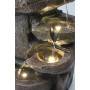 Arnusa BK851 Fontaine Cascade Avec Éclairage - Décoration de Jardin, Intérieur et Terrasse - Marron Gris