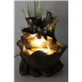 BK853 Fontaine de jardin avec éclairage Motif feuilles d'automne Cascade Fontaine de table