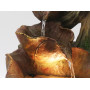 BK853 Fontaine de jardin avec éclairage Motif feuilles d'automne Cascade Fontaine de table
