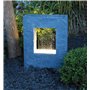 Fontaine de jardin avec éclairage LED - 65 x 53 cm - Aspect pierre - Cascade - Rectangulaire - Blanc chaud - Décoration de jardi