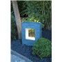 Fontaine de jardin avec éclairage LED - 65 x 53 cm - Aspect pierre - Cascade - Rectangulaire - Blanc chaud - Décoration de jardi