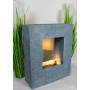 Fontaine de jardin avec éclairage LED - 65 x 53 cm - Aspect pierre - Cascade - Rectangulaire - Blanc chaud - Décoration de jardi