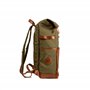 DRAKENSBERG Rolltop Sac à Dos 'Arthur' en Toile et Cuir avec Compartiment pour Ordinateur Portable - Compartiment Technique et G