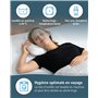 Coussin de Voyage VOLAR | Petit Oreiller de Voyage à mémoire de Forme | Oreiller Cervical Ergonomique | Housse avec Thermorégula