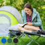 TecTake Lit de camping XL pliable Capacité de 150 kg + sac de transport Plusieurs quantités - (4 x noir | No. 401998)
