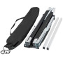 TecTake Lit de camping XL pliable Capacité de 150 kg + sac de transport Plusieurs quantités - (4 x noir | No. 401998)