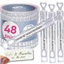 EinsSein personnalisé Bulles de Savon Mariage Lunettes à cœur Blanc 48 pièces | Bulles de Savon avec Autocollant comme Cadeaux i