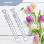 EinsSein personnalisé Bulles de Savon Mariage Lunettes à cœur Or Bronze - Blanc 48 pièces | Bulles de Savon avec Autocollant com