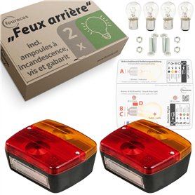 fouraces Feux arrière de remorque - 2 kits