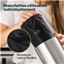 SILBERTHAL Seau À Vin Acier Inoxydable Double Paroi - 2 Manchons Refroidisseurs - Rafraîchisseur de Bouteille Vin - pour vin bla