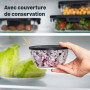 SILBERTHAL Mini Hachoir Manuel En Inox - 5 secondes - Avec Couvercle Et Racloir - Mixeur Coupe Oignons, Ail, Herbes