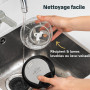 SILBERTHAL Mini Hachoir Manuel En Inox - 5 secondes - Avec Couvercle Et Racloir - Mixeur Coupe Oignons, Ail, Herbes