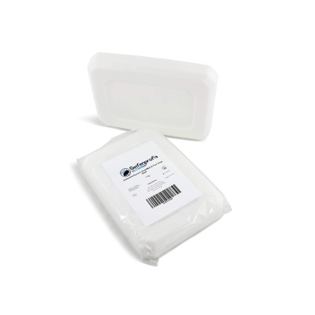 Seifenprofis Base de Savon Brut à la glycérine Transparent/Blanc sans laurylsulfate de Sodium (SLS) (2kg Blanc)