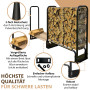 Étagère à bûches extérieure en métal galvanisé 223 x 25 x 115 cm Sans bâche 800 kg Aide à l'empilage du bûches Abri de bois de c