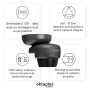 Oktaplex Mia Détecteur de Mouvement extérieur pivotant à 360 degrés IP65 Capteur de Mouvement Apparent portée 10m 230V Anthracit