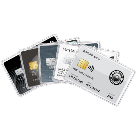 Lot de 5 pochettes transparentes pour cartes d'identité