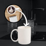 Mad Monkey Mug avec le majeur - Mug avec le majeur au fond, Blanc