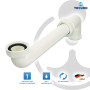 tecuro | 58501 Rallonge pour bonde d'évier de cuisine | 1 1/4" x 300 mm | Pour bonde d'évier de cuisine | Plastique | Blanc