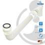 tecuro | 58501 Rallonge pour bonde d'évier de cuisine | 1 1/4" x 300 mm | Pour bonde d'évier de cuisine | Plastique | Blanc