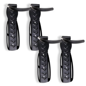 Schramm® 4 pcs. Support de vélo Support Mural Noir pour 4 vélos Supports muraux