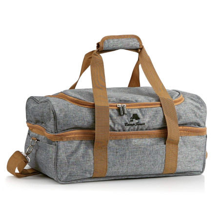CampFeuer Sac de Pique-Nique pour 4 Personnes | Ensemble de Pique-Nique 20 pièces | Gris | avec Poches latérales