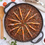 BBQ-Toro - Poêle à paella traditionnelle pour 6 personnes - Diamètre : 36 cm - Poêle à griller en fonte avec poignées - Pré-sais