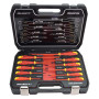 HASKYY 11 pcs 1000V jeu de tournevis d'électricien jeu d'outils Phillips CROSS + SLOT Lame acier chrome-vanadium