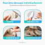 Health Press® Lot de 3 paires de semelles de protection de talon de qualité supérieure - Noir, gris, beige - Semelles antidérapa