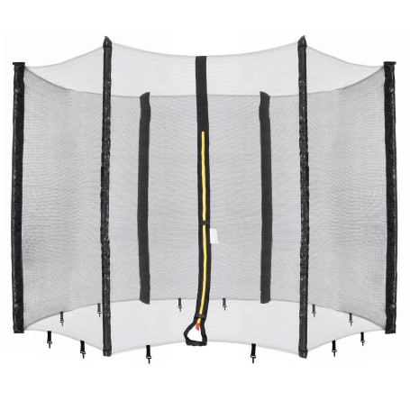 AREBOS Filet de sécurité Trampoline | Ø 305 cm | 6 piquets | Résistant aux UV