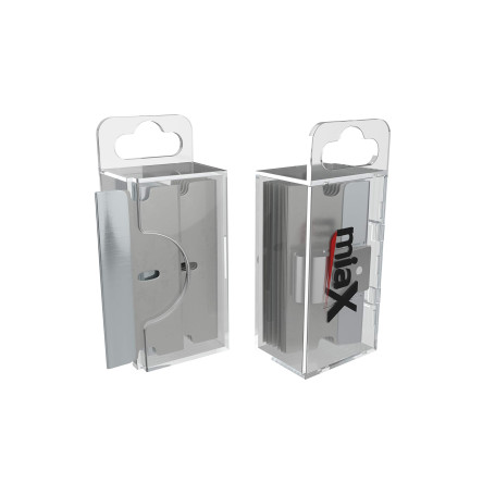 miaX Premium lames rechange pour racleurs de plaques de cuisson céramiques set 10-10 lames dans boîte distributeur pour racleurs